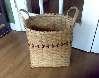 Hand Woven waste paper basket, trash can, bath room, office, Basket, Handmade