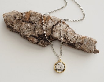 Minnesota, Stamped Minnesota Necklace, Minnesota Jewelry, State Jewelry, Minnesota Charm, MN, Minnesota Necklace