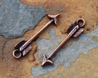 2 Antique Copper Arrow Charm - 24 x 5.7mm Nunn Designs LOW SHIPPING