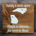 Family Is Never Apart, Maybe In Distance But Never In Heart, Long Distance Gift Idea, Personalized Family Map, Military, Wooden Family Sign