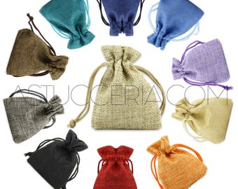 200 Pieces Jute Gift bags linen-for jewelry favors jewellery jewelry-bags for wrapping
