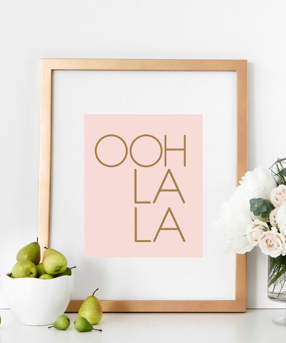 inspirational ooh la la quote print girl bedroom wall quotes