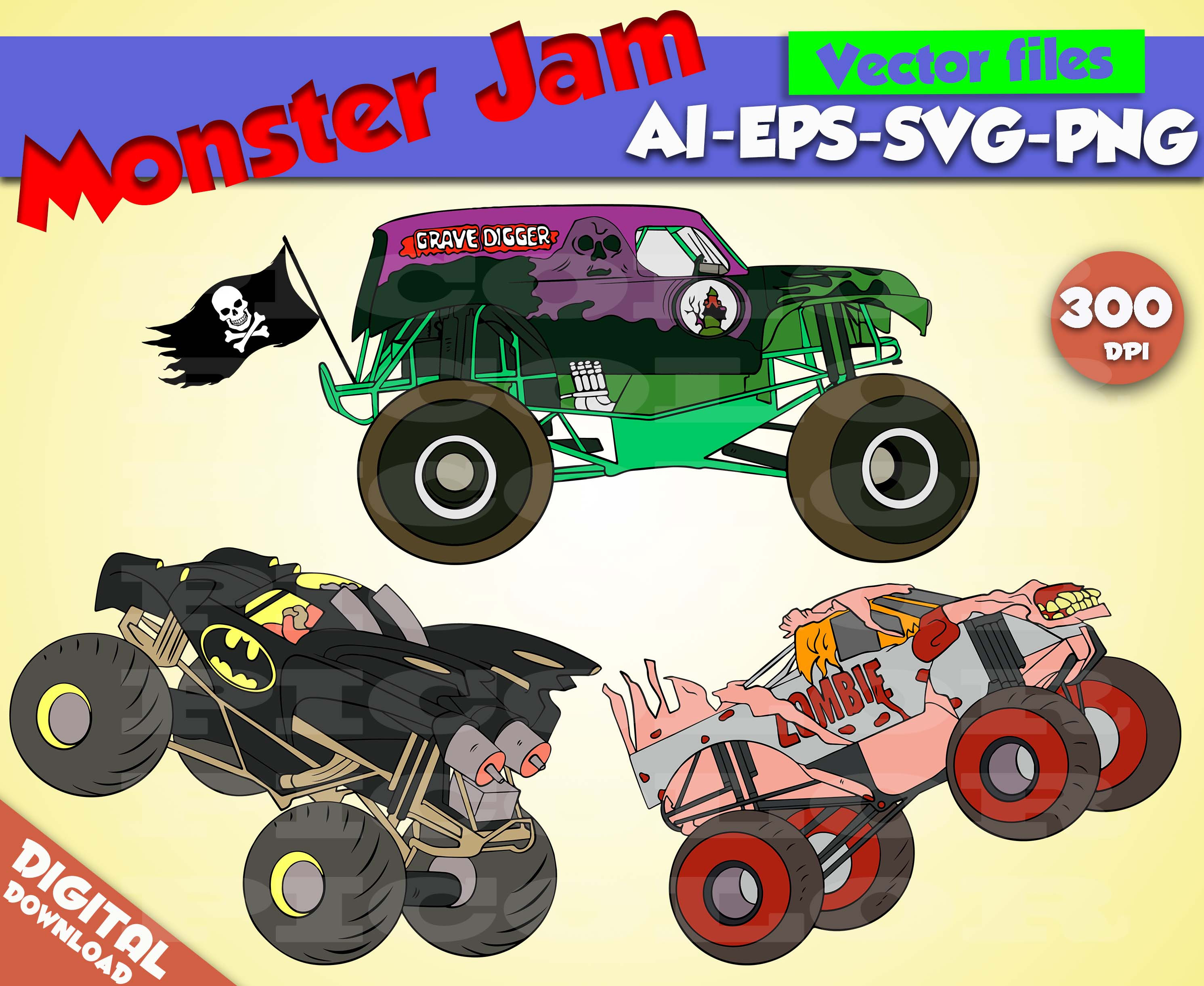 Free Free 202 Silhouette Grave Digger Monster Truck Svg SVG PNG EPS DXF File
