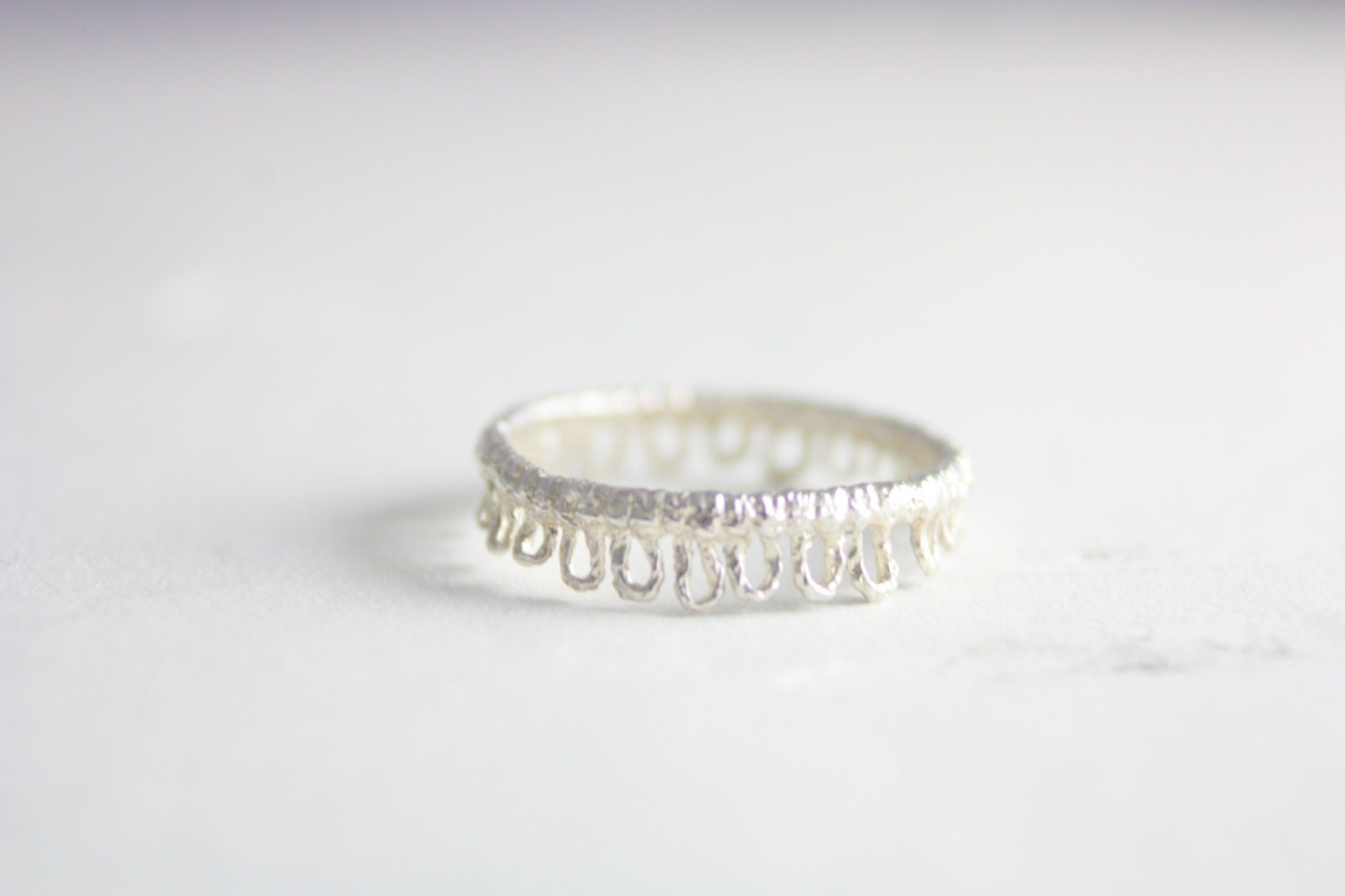 Sterling silver lace ring silver ring statement ring