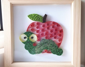 Teacher gift - handmade quilled picture