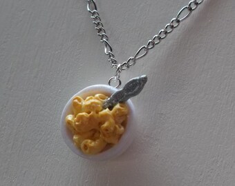 Macaroni and Cheese Necklace - Bowl of Mac & Cheese