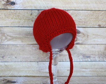 Newborn beanie with earflaps