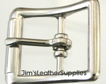 1" buckle - center bar - 10 pack - nickel plated steel buckles (#727)
