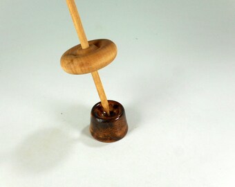 Ceramic spinning bowl, extra small pottery spindle support, flat stoneware supported spindle bowl, ceramic lap bowl, pottery spinning disk