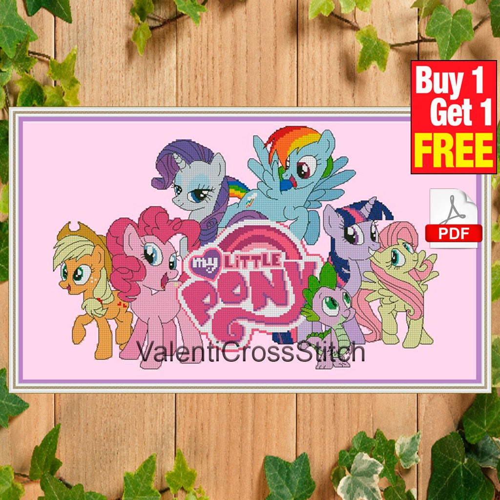 My Little Pony Cross Stitch Pattern Cartoon Counted Cross