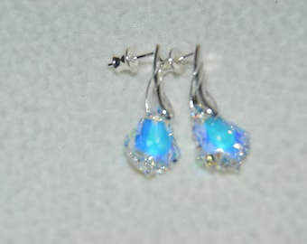 Swarovski Crystal AB Small Baroque Earrings