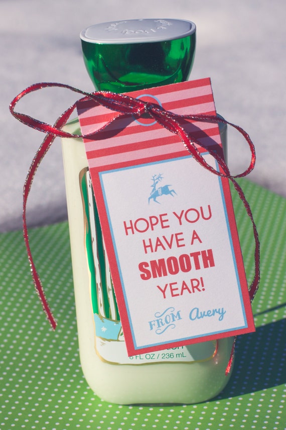 Christmas Lotion Bottle Gift Tag Thank You Gift Tag