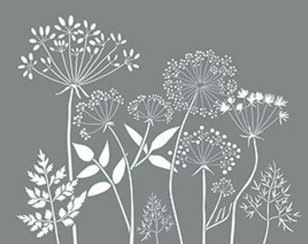 18" x 18", Americana Decor Stencils, Wildflowers, Reusable Stencil