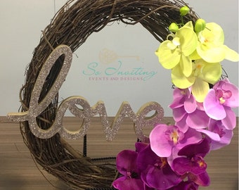 18 in Ombrè Orchid Love Spring Wreath