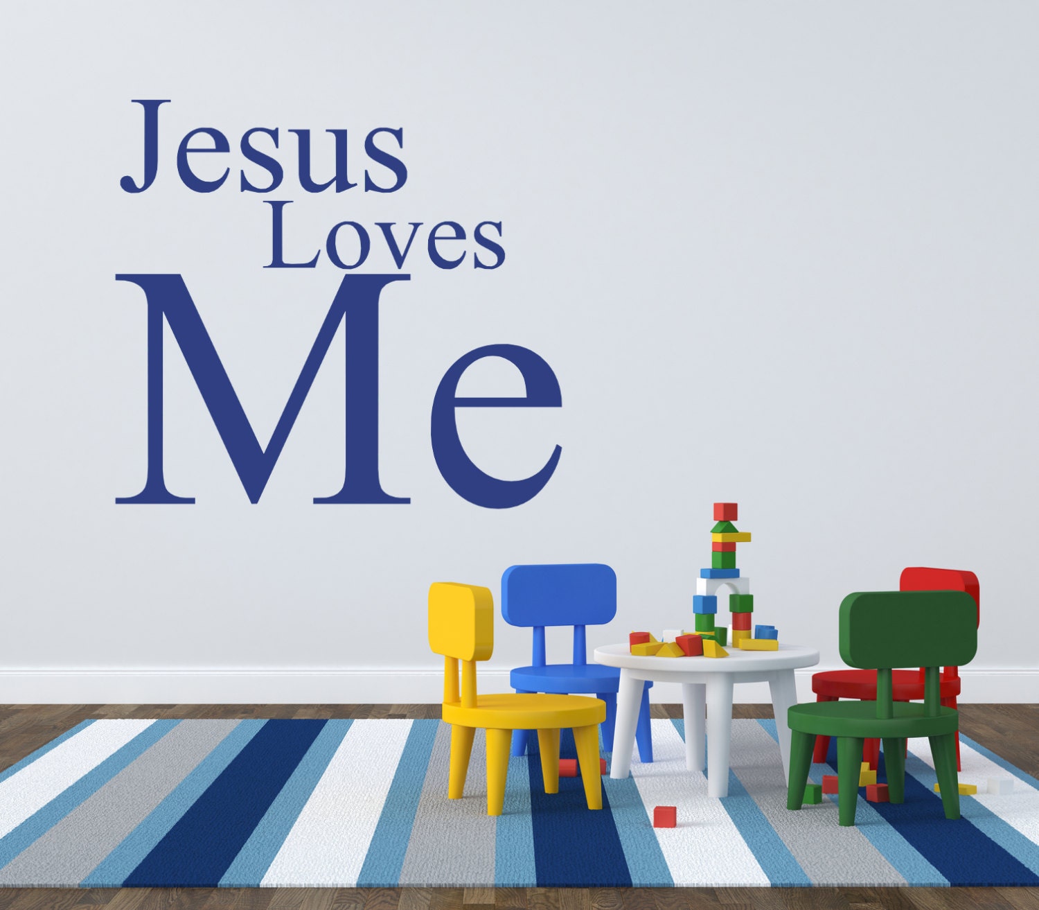 Sunday School Decal Jesus Loves Me Wall Decal Jesus Loves