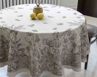 Circular Tablecloth - Linen Cotton Blend
