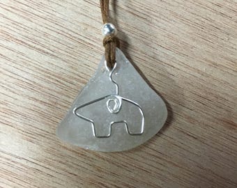 Beach glass necklace