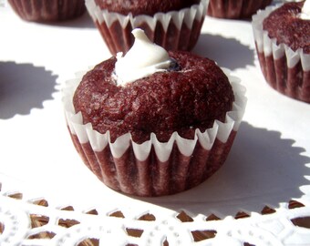 Gourmet Dog Treats - Red Velvet Pupcakes - Organic Dog Treats Vegetarian All Natural - Shorty's Gourmet Treats