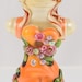Handmade Lampwork Focal Amber Goddess Bead