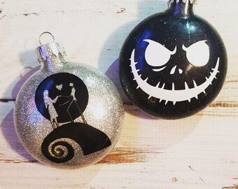 Nightmare Before Christmas Jack Skellington Sally Christmas Tree Ornaments
