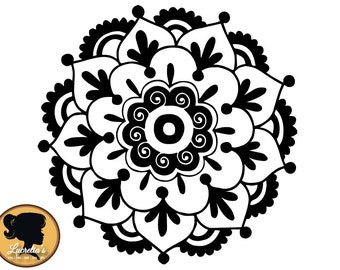 Flower Mandala SVG Cut Files for Vinyl Cutters, Screen Printing, Silhouette, Die Cut Machines, & More