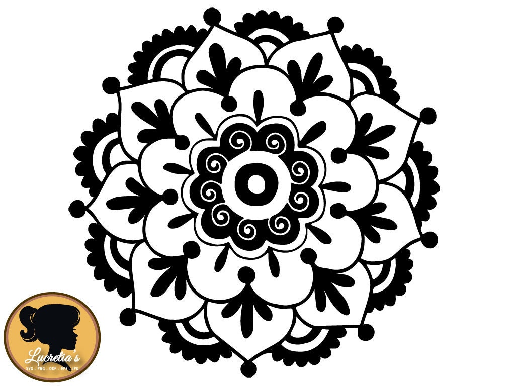 Flower Mandala SVG Cut Files for Vinyl Cutters Screen