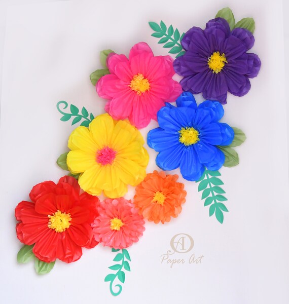 Mexican Large paper flowers 14 inches tissue paper flowers