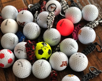 The Fairway Keychain - A golf ball keychain for the golf fanatic in your life! A great gift for Father's day! Titleist, Callaway, Nike