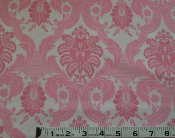 ITEM 237, 100% Cotton Fabric, Waverly, Pink and White, 1 yard