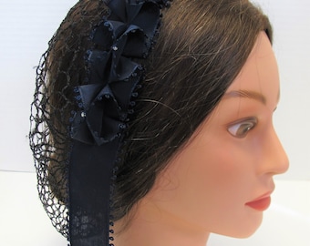 Civil War Hairnet - Vintage Taffeta Ribbon - Affordable Elegance, Choose Your Net