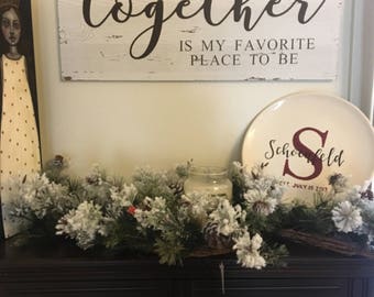 Christmas Sign, Together Sign, Living Room Sign, Distressed Sign, Farmhouse Sign, Farmhouse Decor, Christmas Decor, Living Room Decor