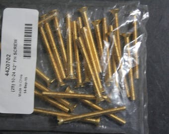 25 10-24 - 2" FH Screw - Brass Screws