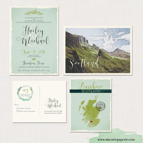 Scotland UK Wedding Invitation Suite Scottish Invitation   Il 570xN.1005243779 Nmu2 