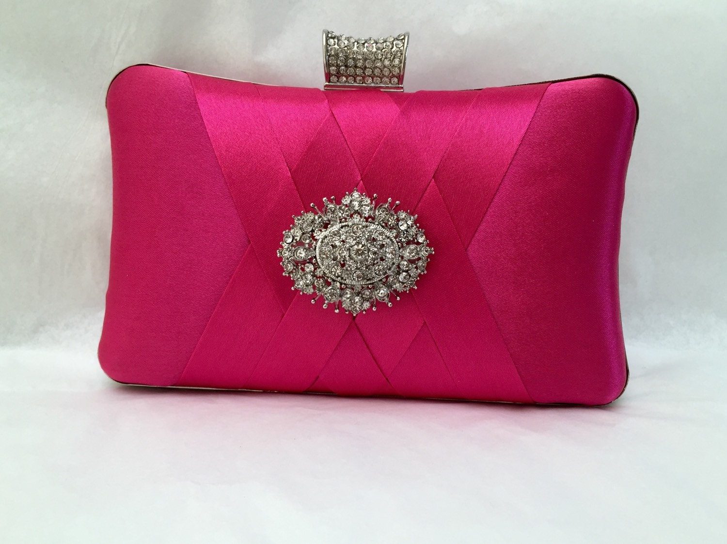 wedding clutch formal clutch Hot pink clutch evening bag