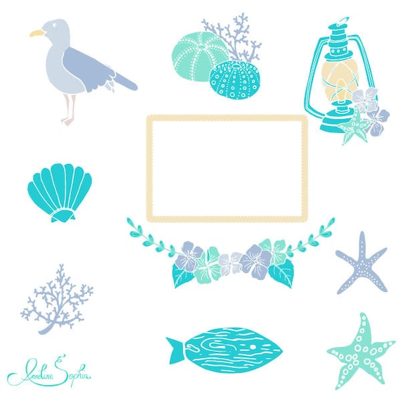 Beach Wedding Clipart Nautical Invitation Clip Art Sea Coastal Ocean Seashells Hydrangea Wreath DIY Turquoise Mint Lilac Beach Wedding Clipart Nautical Invitation Clip Art Sea Coastal Ocean Seashells Hydrangea Wreath DIY Turquoise Mint Lilac