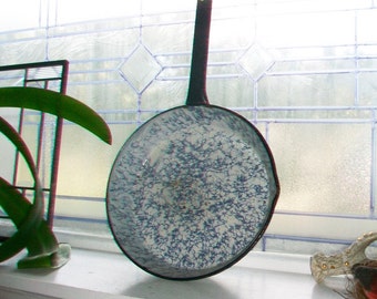 Graniteware Frying Pan Robins Egg Blue Vintage Enamelware 1920s