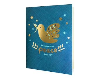 santa gold foil christmas cards box of 8 foil stamped