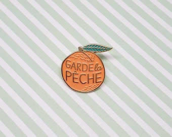 Lapel pins peach illustration