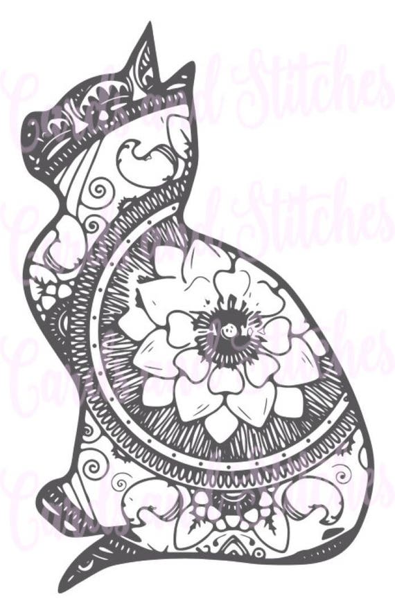 Free Free 92 Cricut Cat Mandala Svg SVG PNG EPS DXF File