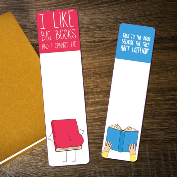 2 Funny Bookmarks DIGITAL / PRINTABLE Bookmarks