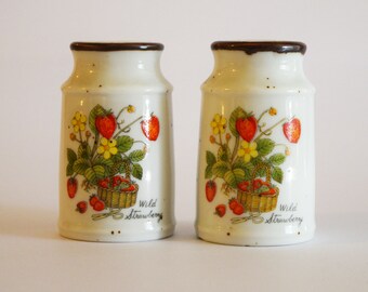 Cute strawberry salt and pepper shakers ceramic