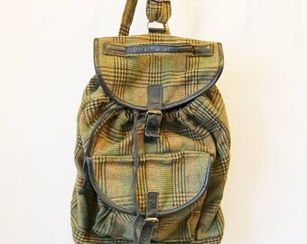 Vintage tweed Backpack-90's