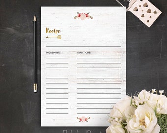 recipe cards 5x7