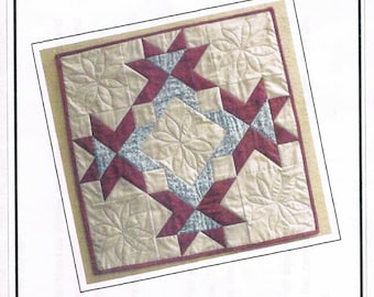 Stars & Flowers Wallhanging Quilt Sewing Pattern - Tablecloth Quilt Pattern - Pieced Quilt Pattern