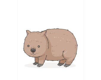 Wombat art | Etsy