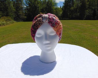 Red Multicolor Bow Headband