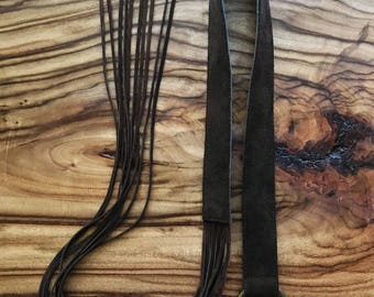 70's Brown Suede, Fringe Belt