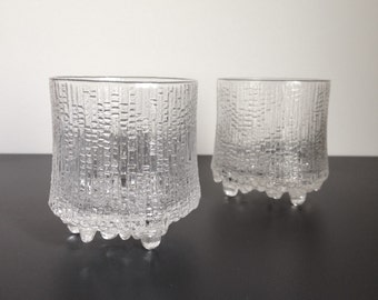Pair of iittala Ultima Thule 10 oz Double Old Fashioned / Rocks Glasses by Tapio Wirkkala