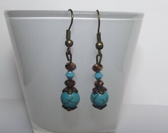 Swarovski turquoise earrings.