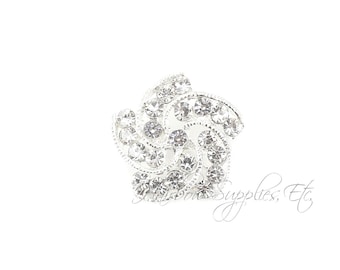 Pearl Rhinestone Buttons 21 mm "Starlight" - Choose from 1-10 Buttons - Hairbow Supplies, Etc.